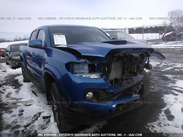 3TMDZ5BN9HM028613 - 2017 TOYOTA TACOMA DBL CAB/SR5/TRD SPORT/OR BLUE photo 1