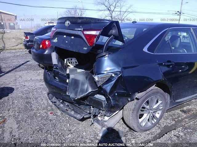 4T1BF1FK4HU427722 - 2017 TOYOTA CAMRY LE/XLE/SE/XSE BLACK photo 6
