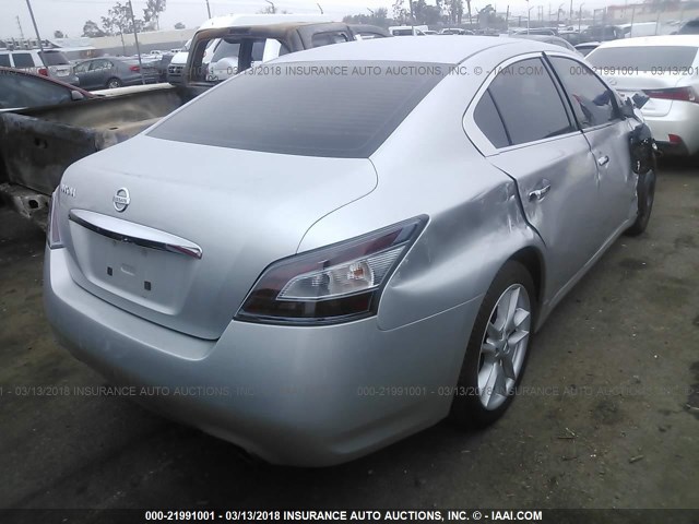 1N4AA5AP8EC451019 - 2014 NISSAN MAXIMA S/SV SILVER photo 4