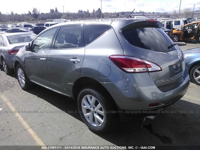 JN8AZ1MW9EW511830 - 2014 NISSAN Murano S/SL/SV/LE GRAY photo 3