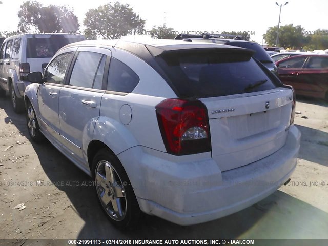 1B3HE78K97D534296 - 2007 DODGE CALIBER R/T WHITE photo 3