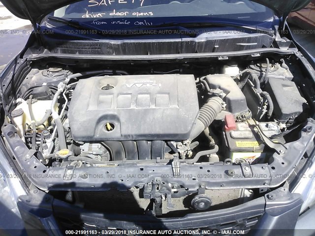 2T1KU4EE9AC296913 - 2010 TOYOTA COROLLA MATRIX  GRAY photo 10