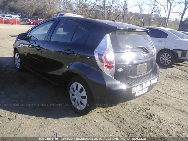 JTDKDTB35E1063070 - 2014 TOYOTA PRIUS C BLACK photo 3