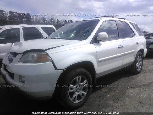 2HNYD18845H554551 - 2005 ACURA MDX TOURING WHITE photo 2