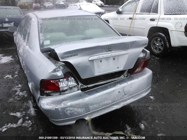 4A3AA46G02E122499 - 2002 MITSUBISHI GALANT ES/LS SILVER photo 6