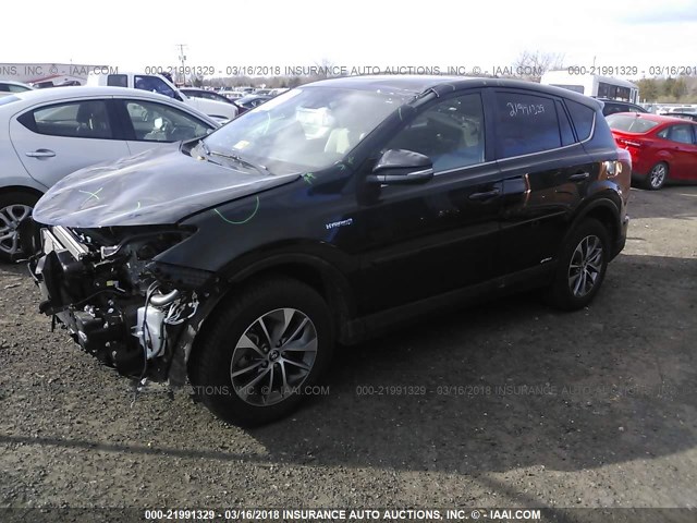 JTMRJREV6HD134951 - 2017 TOYOTA RAV4 HV LE/XLE BLACK photo 2