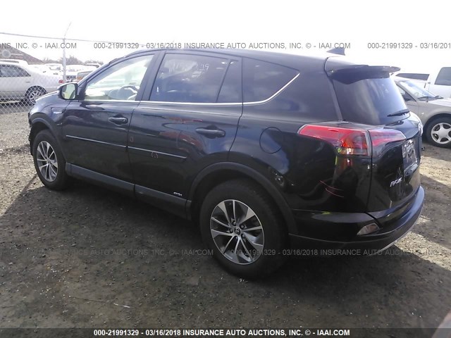 JTMRJREV6HD134951 - 2017 TOYOTA RAV4 HV LE/XLE BLACK photo 3