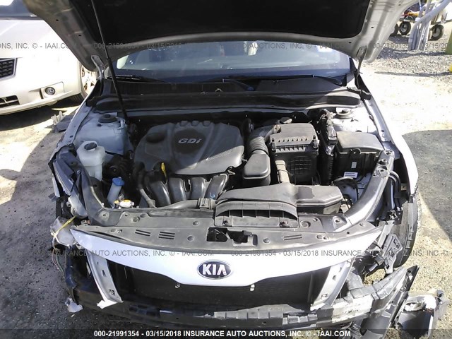 5XXGN4A79DG154262 - 2013 KIA OPTIMA EX SILVER photo 10