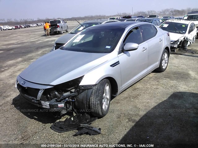 5XXGN4A79DG154262 - 2013 KIA OPTIMA EX SILVER photo 2