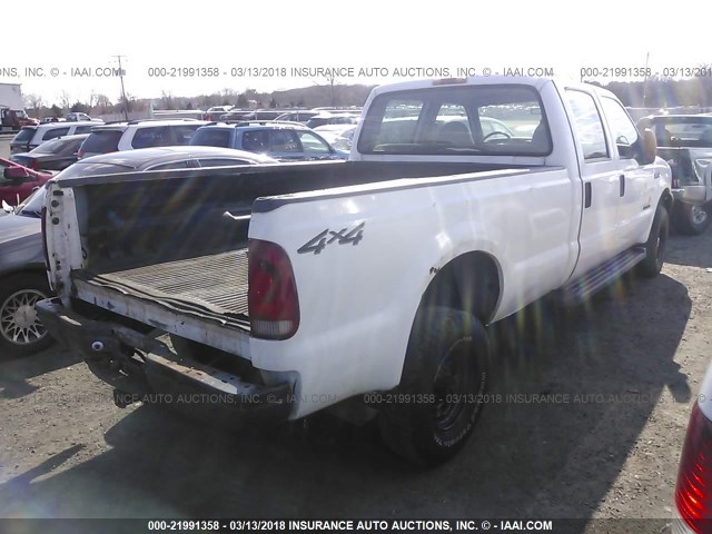 1FTSW31F4YEB05456 - 2000 FORD F350 SRW SUPER DUTY WHITE photo 4