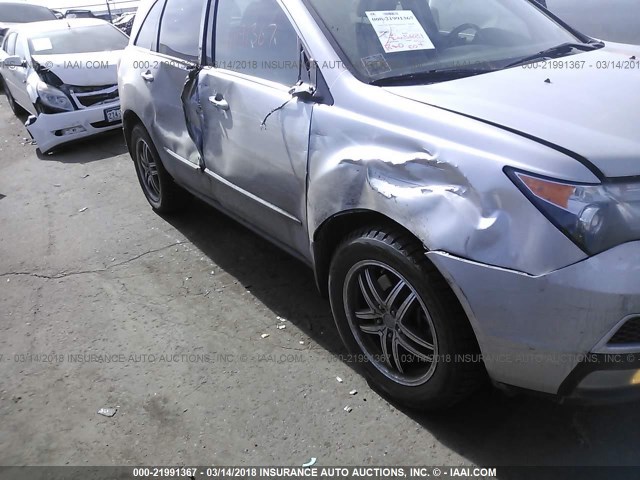 2HNYD2H21DH507588 - 2013 ACURA MDX SILVER photo 6