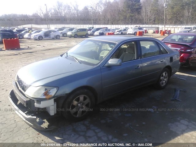 4T1BF28B71U186294 - 2001 TOYOTA AVALON XL/XLS TURQUOISE photo 2