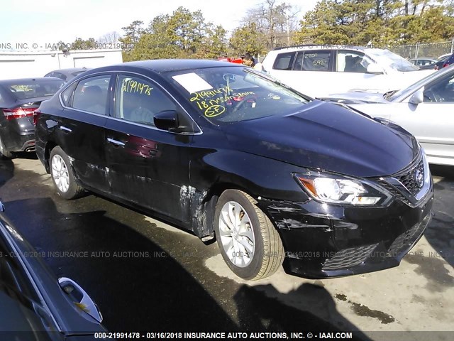 3N1AB7AP5JY229576 - 2018 NISSAN SENTRA S/SV/SR/SL BLACK photo 1