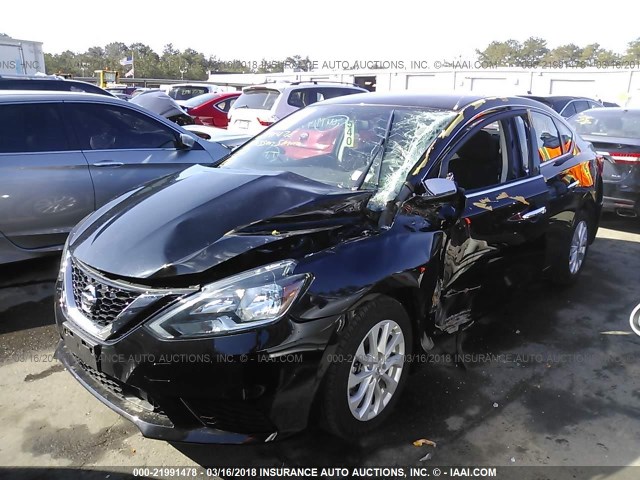 3N1AB7AP5JY229576 - 2018 NISSAN SENTRA S/SV/SR/SL BLACK photo 2