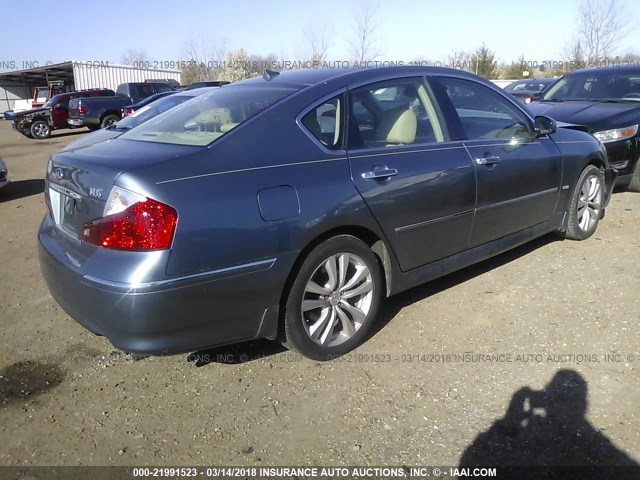 JNKAY01E48M604631 - 2008 INFINITI M35 SPORT Light Blue photo 4