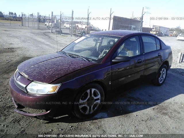 1G8AL52F23Z171269 - 2003 SATURN ION LEVEL 3 BURGUNDY photo 2