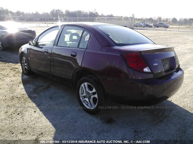 1G8AL52F23Z171269 - 2003 SATURN ION LEVEL 3 BURGUNDY photo 3