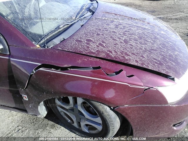 1G8AL52F23Z171269 - 2003 SATURN ION LEVEL 3 BURGUNDY photo 6