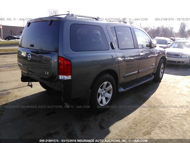 5N1AA08B55N708838 - 2005 NISSAN ARMADA SE/LE GRAY photo 4