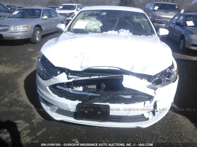 3FA6P0LU0JR124443 - 2018 FORD FUSION SE HYBRID WHITE photo 6