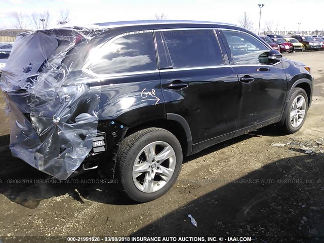 5TDDZRFH9HS429509 - 2017 TOYOTA HIGHLANDER LIMITED/LTD PLATINUM BLACK photo 4