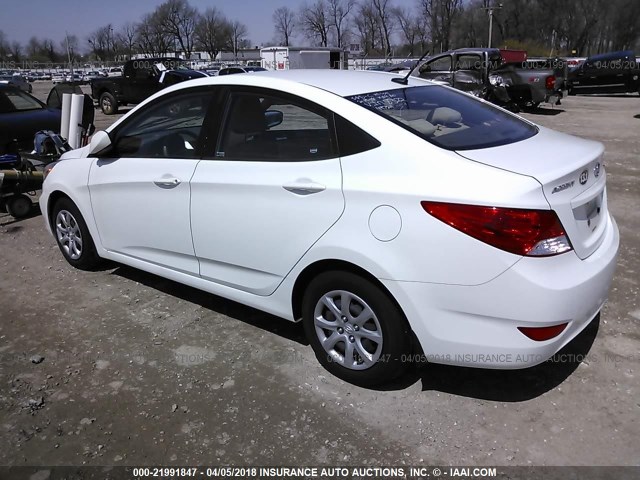 KMHCT4AEXCU208322 - 2012 HYUNDAI ACCENT GLS/GS WHITE photo 3