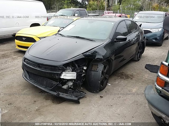 1C3CDFBB4FD369176 - 2015 DODGE DART SXT BLACK photo 2