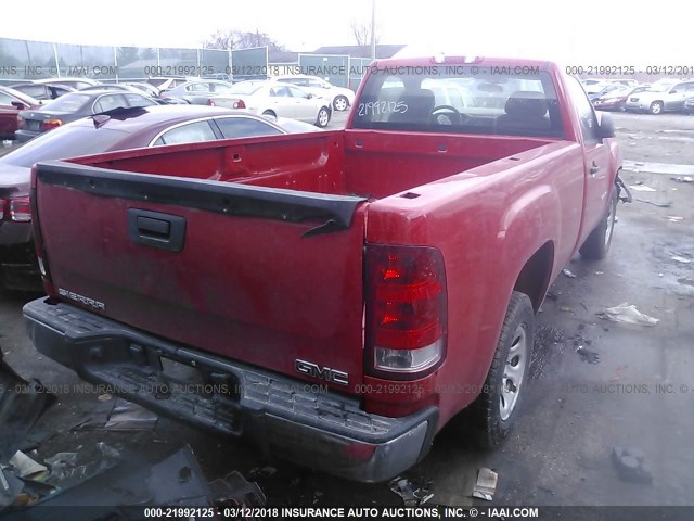 1GTN1TEX6BZ155449 - 2011 GMC SIERRA C1500 RED photo 4