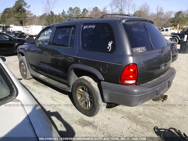 1D4HS38N23F557270 - 2003 DODGE DURANGO SPORT GRAY photo 3