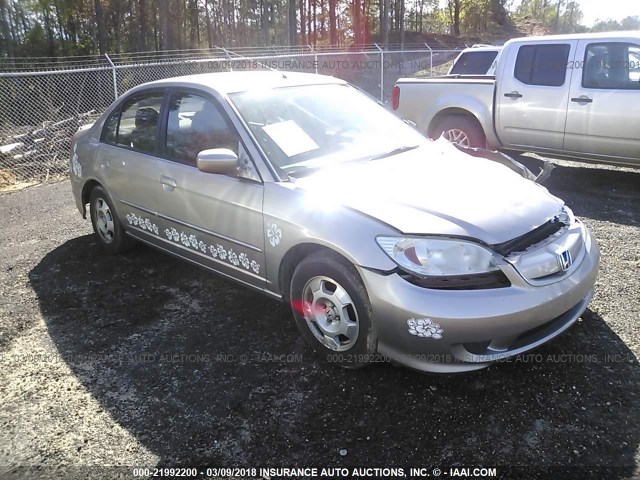 JHMES95605S015836 - 2005 HONDA CIVIC HYBRID SILVER photo 1