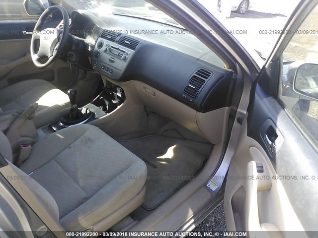 JHMES95605S015836 - 2005 HONDA CIVIC HYBRID SILVER photo 5