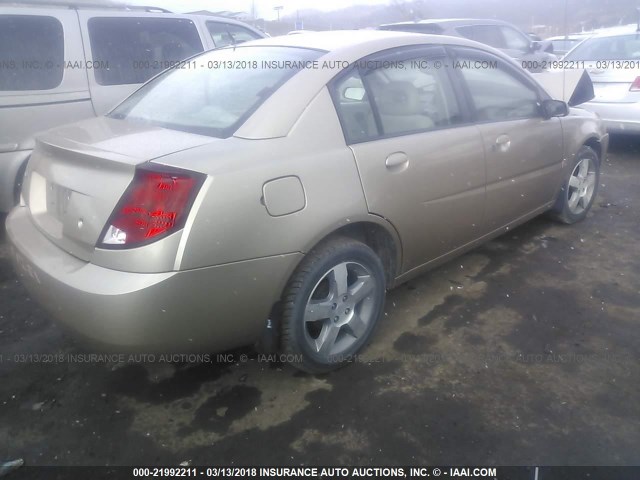 1G8AL55F37Z184825 - 2007 SATURN ION LEVEL 3 GOLD photo 4