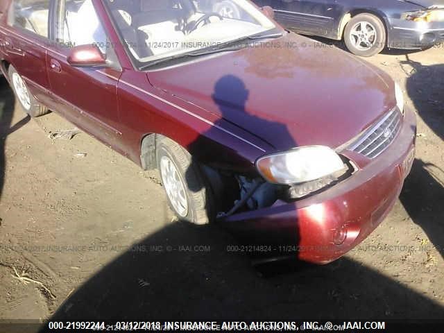 KNAFB121825184140 - 2002 KIA SPECTRA LS RED photo 6