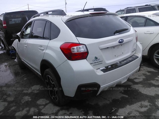 JF2GPACC7F8216994 - 2015 SUBARU XV CROSSTREK 2.0 PREMIUM WHITE photo 3