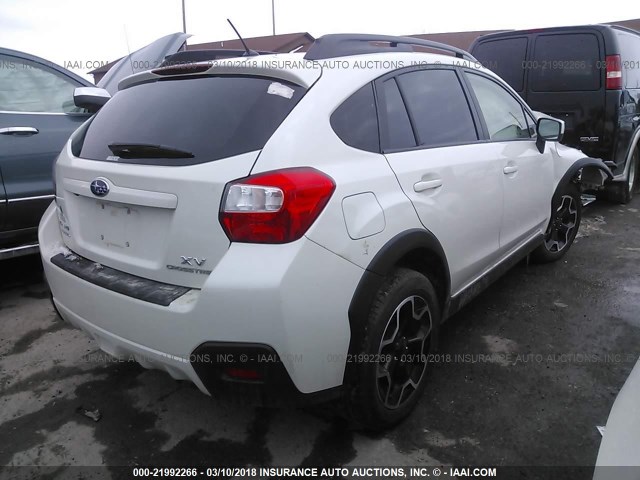 JF2GPACC7F8216994 - 2015 SUBARU XV CROSSTREK 2.0 PREMIUM WHITE photo 4