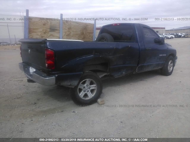 1D7HA16K87J548367 - 2007 DODGE RAM 1500 ST BLUE photo 4