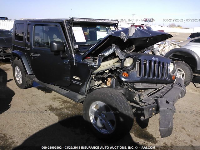 1J8GA59137L157933 - 2007 JEEP WRANGLER SAHARA GRAY photo 1