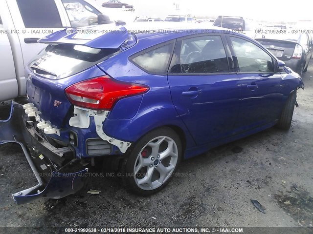 1FADP3L99FL279177 - 2015 FORD FOCUS ST BLUE photo 4