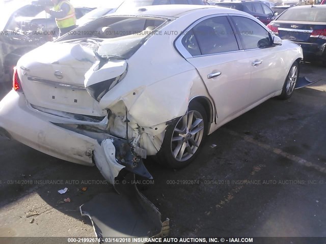 1N4AA5AP2BC839309 - 2011 NISSAN MAXIMA S/SV WHITE photo 4