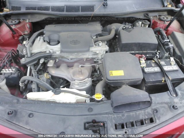 4T1BF1FK5CU624679 - 2012 TOYOTA CAMRY SE/LE/XLE RED photo 10
