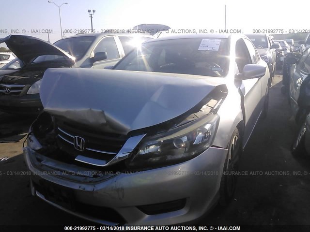 1HGCR2F5XEA100692 - 2014 HONDA ACCORD SPORT SILVER photo 2