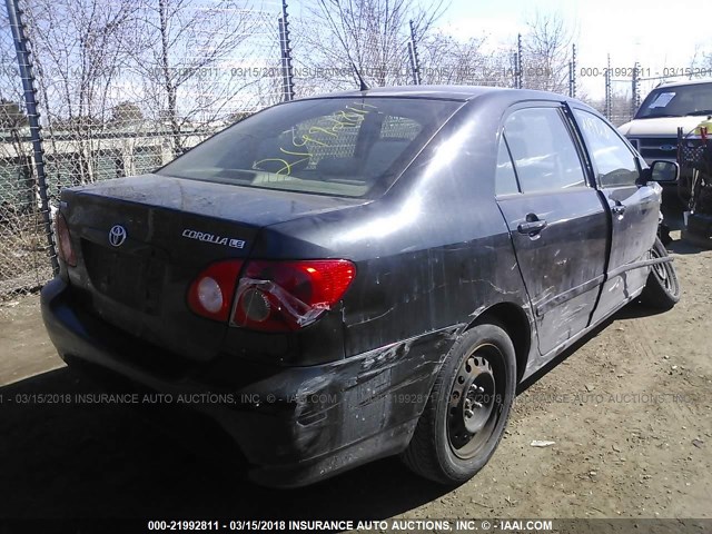 JTDBR32E870130045 - 2007 TOYOTA COROLLA CE/LE/S BLACK photo 4