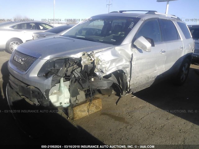 1GKKVRED0BJ292521 - 2011 GMC ACADIA SLT-1 Srebrny zdjęcie 2