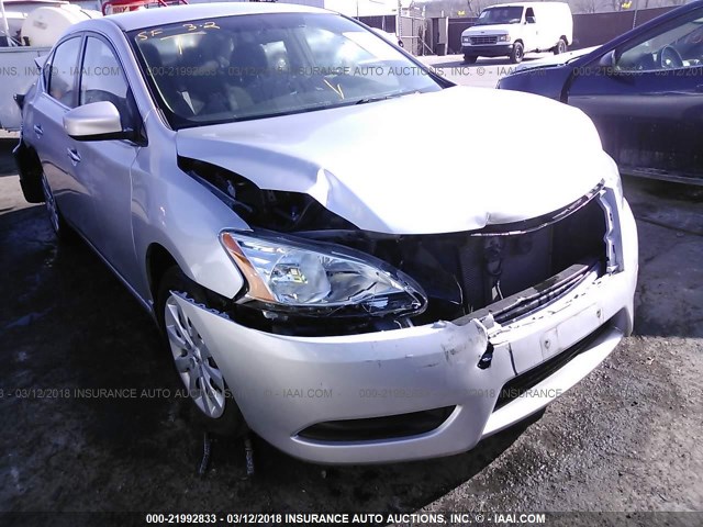 3N1AB7AP0EY337769 - 2014 NISSAN SENTRA S/SV/SR/SL SILVER photo 6