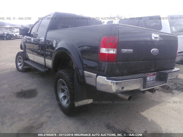 1FTPW14V46KD57235 - 2006 FORD F150 SUPERCREW BLACK photo 3