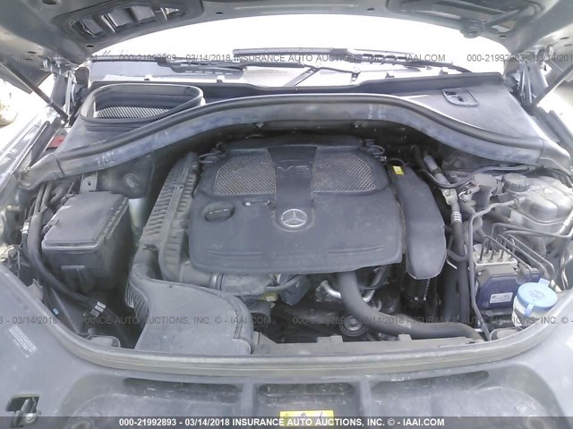 4JGDA5HB5EA276527 - 2014 MERCEDES-BENZ ML 350 4MATIC SILVER photo 10