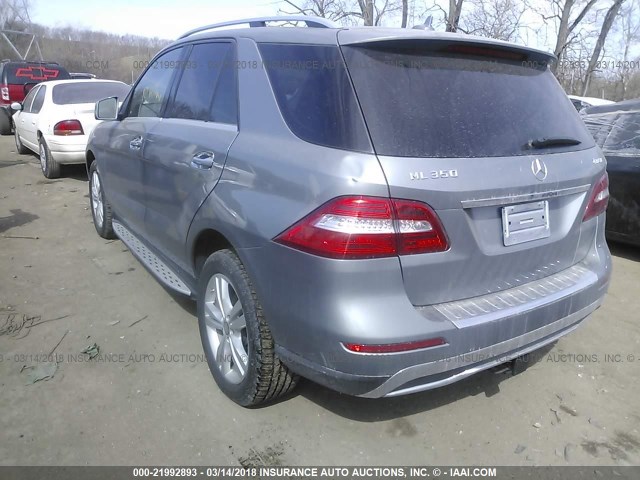 4JGDA5HB5EA276527 - 2014 MERCEDES-BENZ ML 350 4MATIC SILVER photo 3