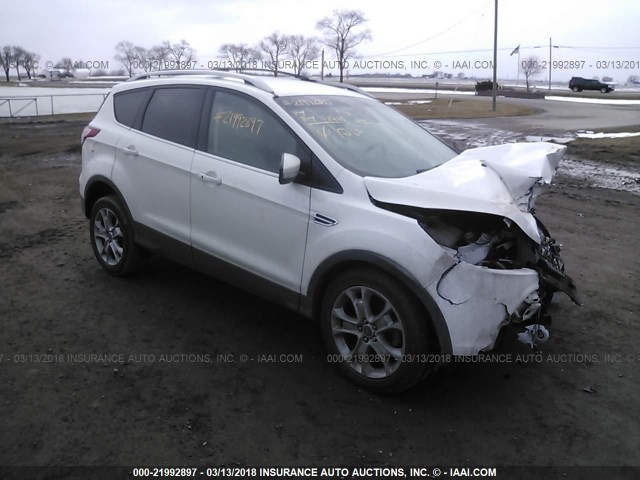 1FMCU0JX2FUA40459 - 2015 FORD ESCAPE TITANIUM WHITE photo 1