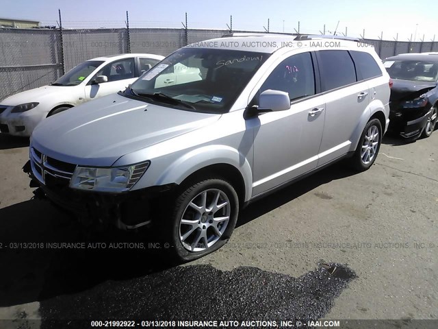 3D4PG3FGXBT540464 - 2011 DODGE JOURNEY CREW SILVER photo 2