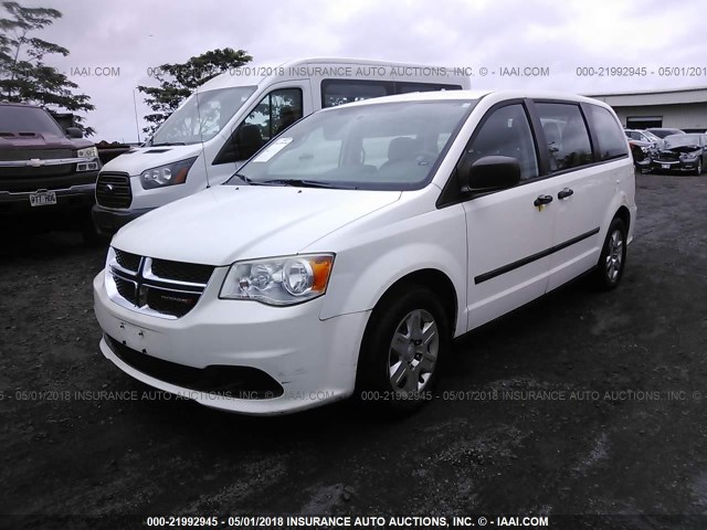 2C4RDGBG9CR298766 - 2012 DODGE GRAND CARAVAN SE WHITE photo 2